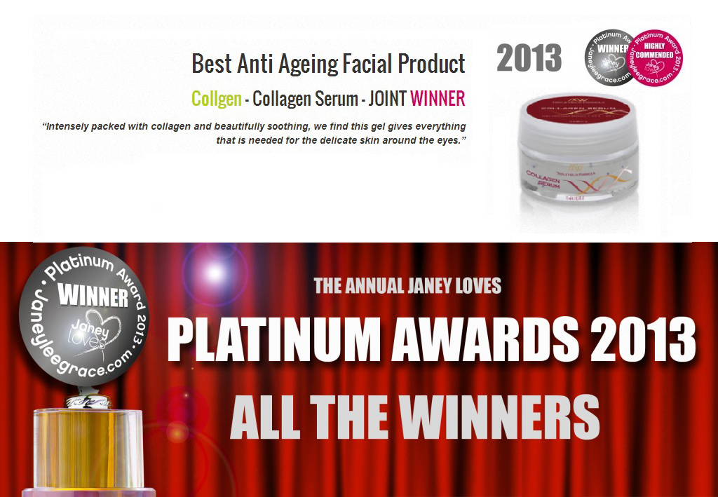 PLATINUM AWARDS 2013 – Nejlepší anti-age přípravek – Kolagenové sérum Inventia
