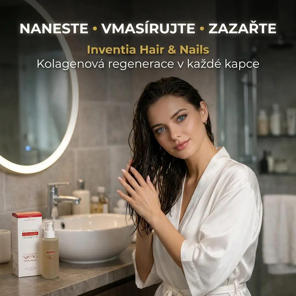 ŽIVÝ KOLAGEN na vlasy a nehty Inventia HAIR NAILS 200 ml