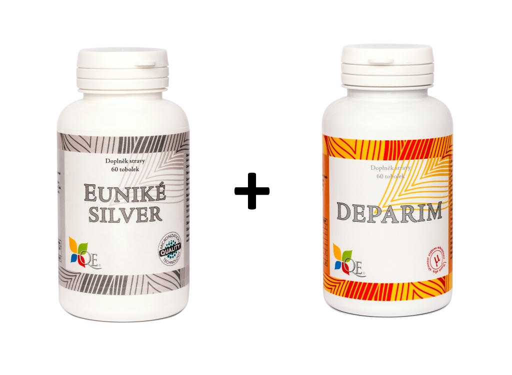 DETOX střev, plic, jater a ledvin - biologicky aktivní Euniké Silver 60 tbl + Deparim 60 tbl