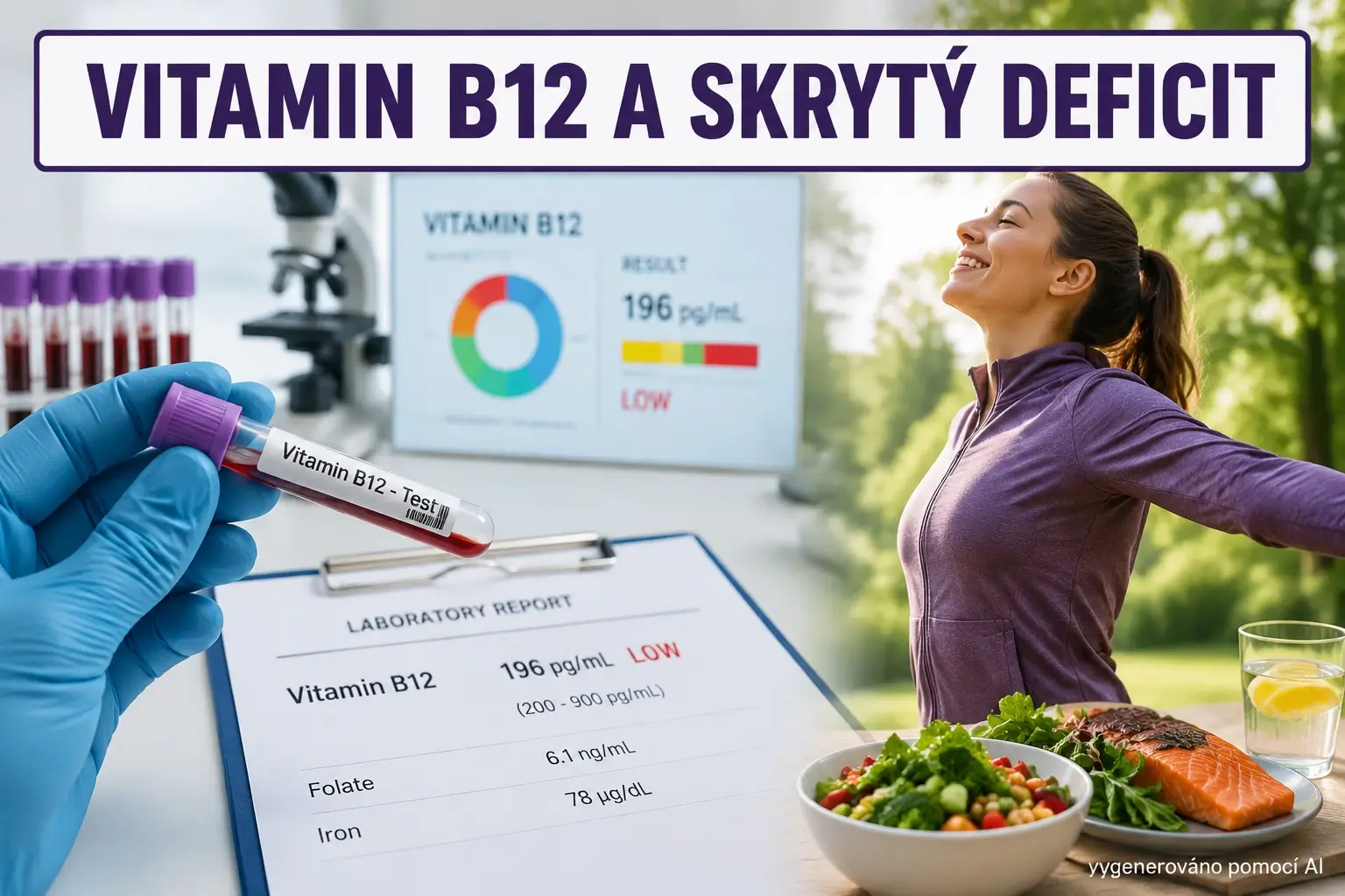 Vitamin B12 v krvi: Proč standardní testy často nestačí