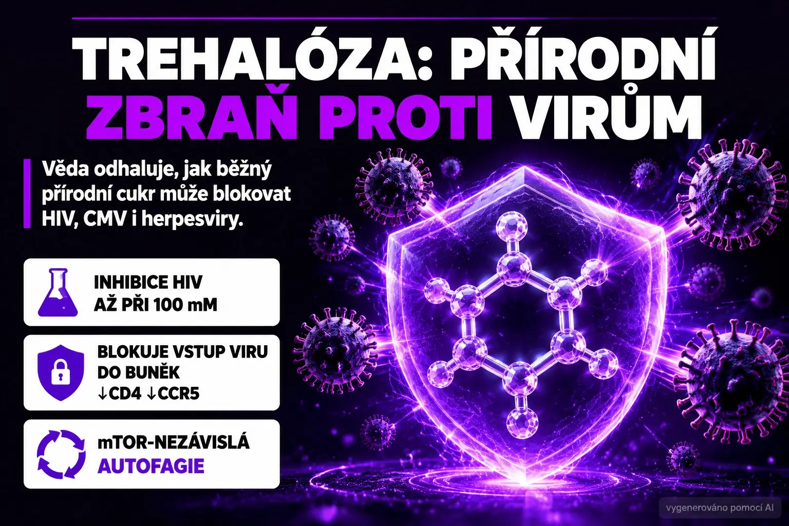 Trehalóza: Přírodní cukr s antivirovými účinky