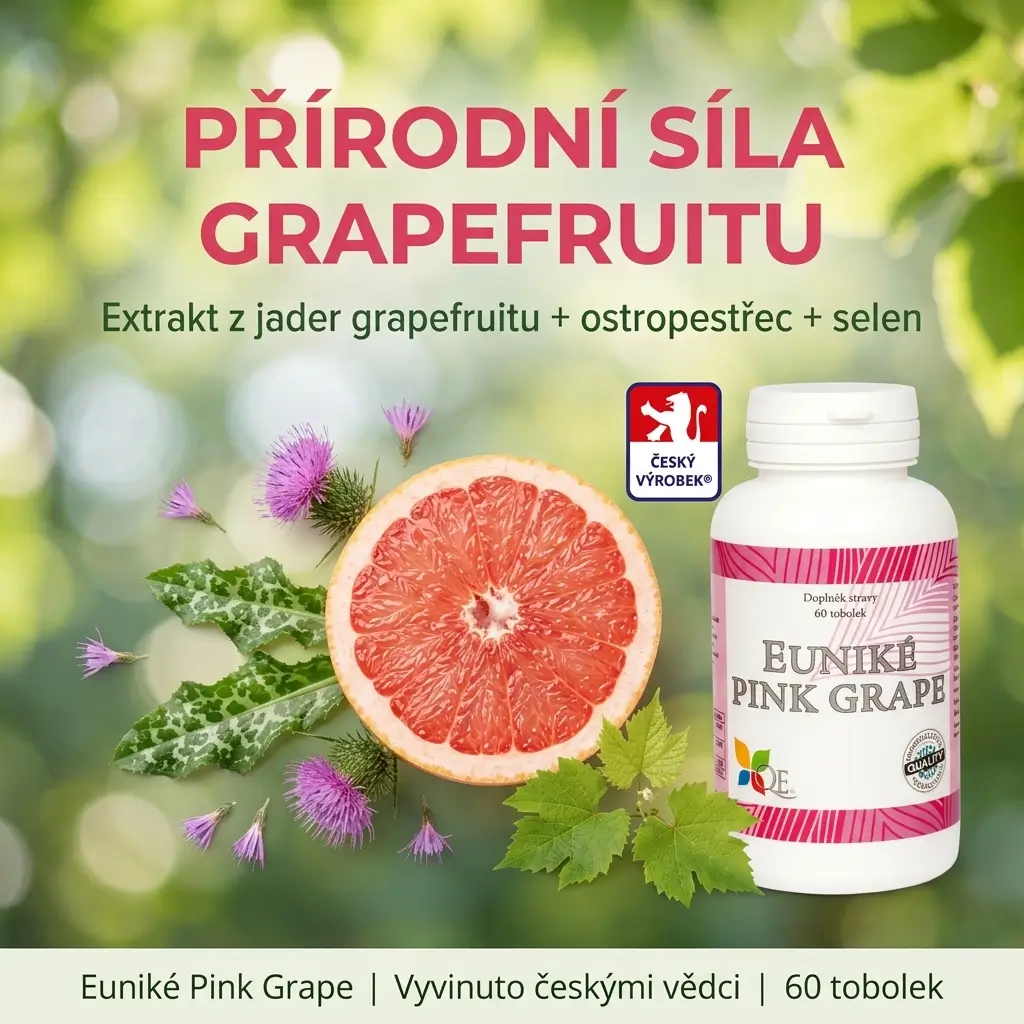 Euniké Pink Grape – přírodní extrakt z grapefruitu vyvinutý českými vědci