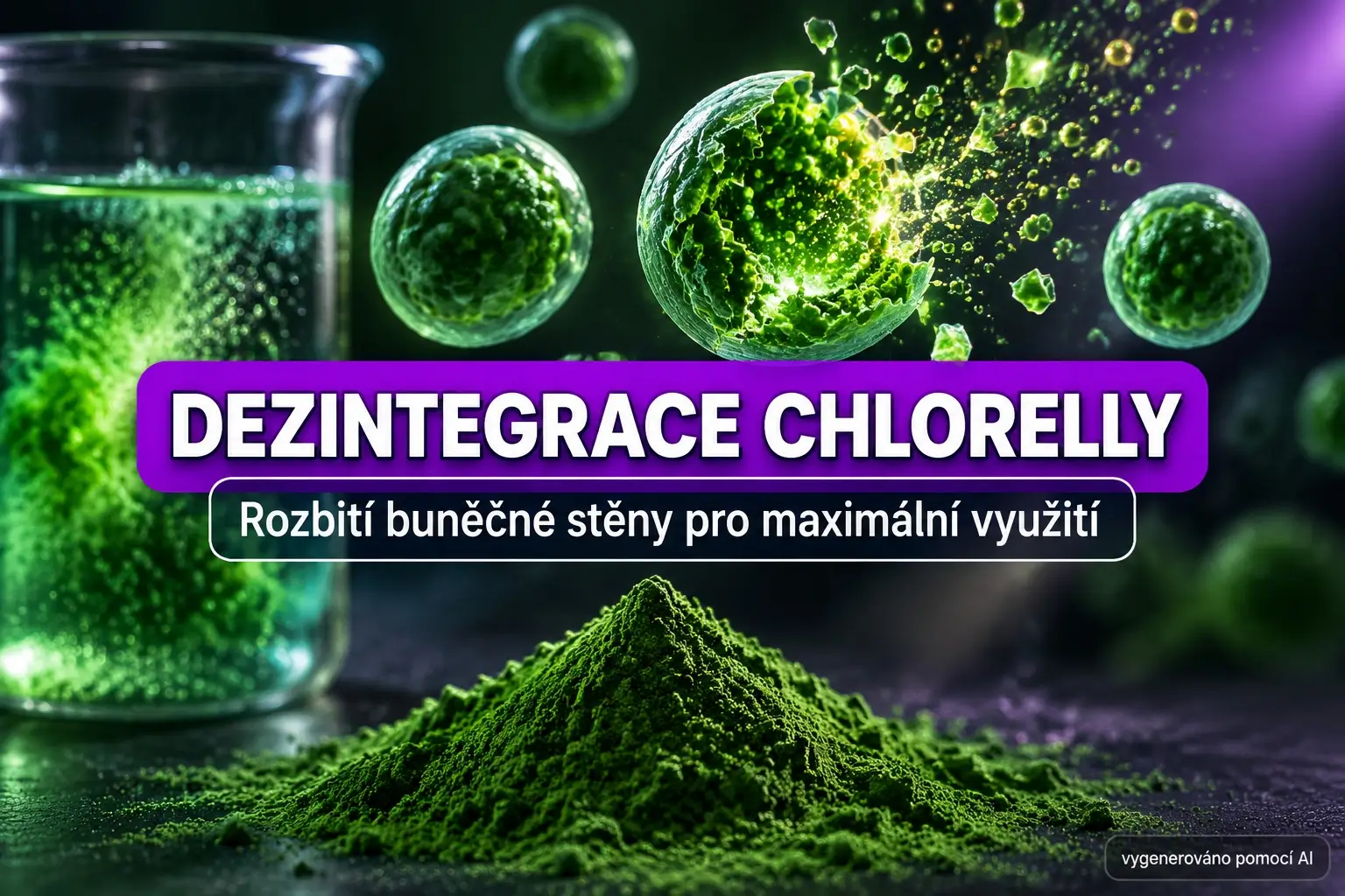 Dezintegrace chlorelly: Rozbití buněčné stěny pro maximální využití