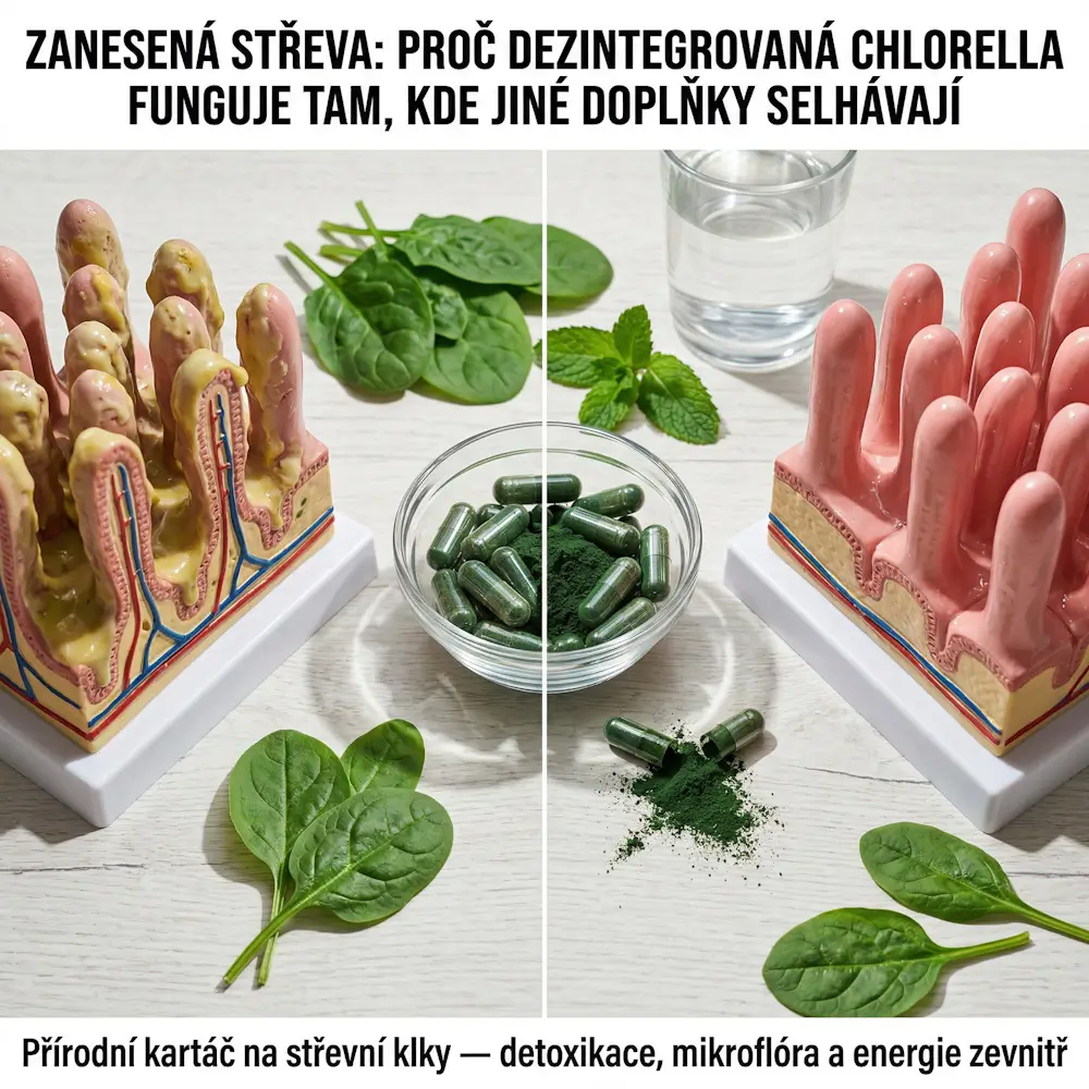 Klky ve střevě a čistící chlorella