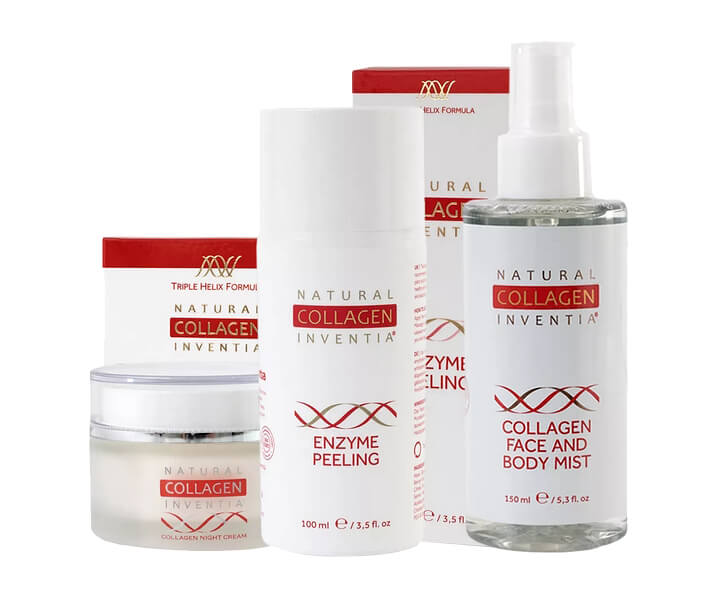 KOSMETICKÁ SADA pro NOČNÍ PÉČI s živým kolagenem pro omlazení a regeneraci pleti