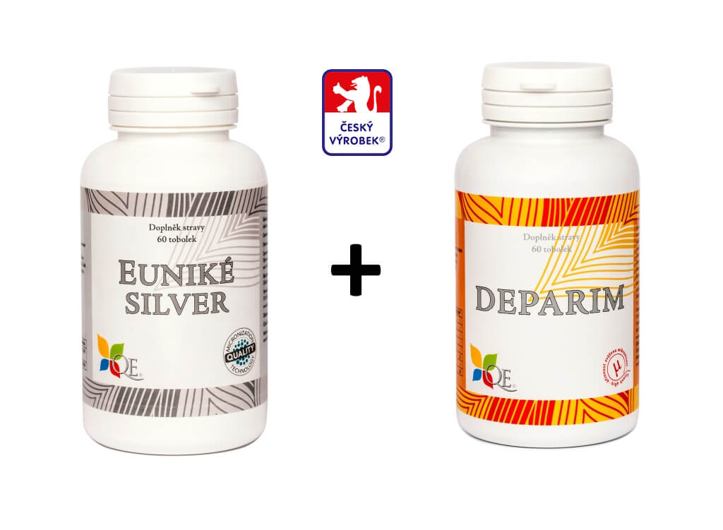 DETOX střev, plic, jater a ledvin - biologicky aktivní Euniké Silver 60 tbl + Deparim 60 tbl