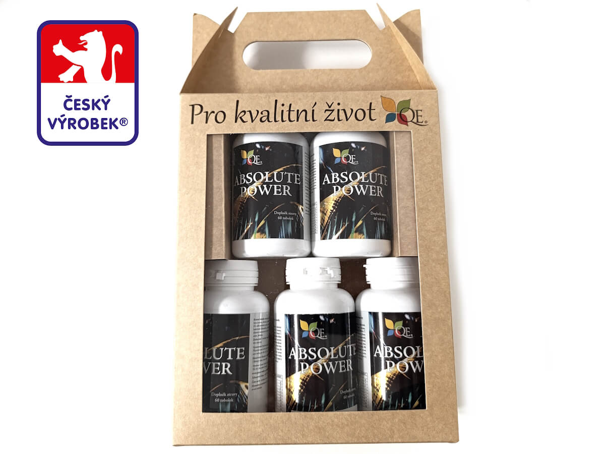 ABSOLUTE POWER 5 x 60 tobolek - vitaminy A, B1, B2, B6, B12, C, E, niacin, biotin, kys. listová