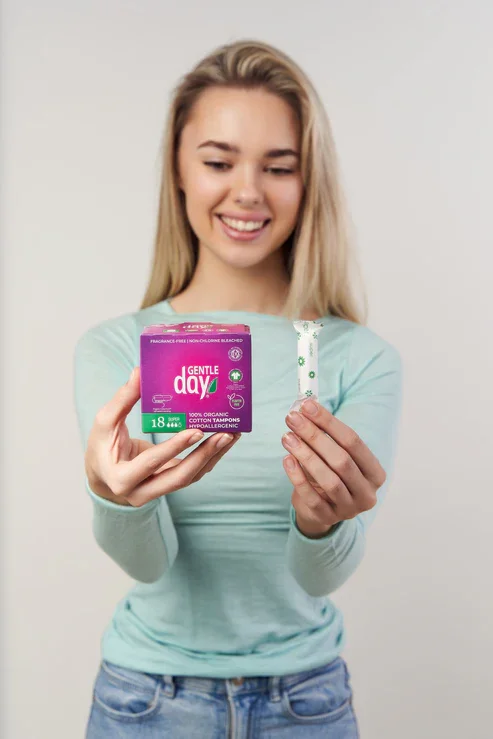 TAMPÓNY z BIO bavlny Gentle Day REGULAR | pro normální menstruaci | 18 ks v balení