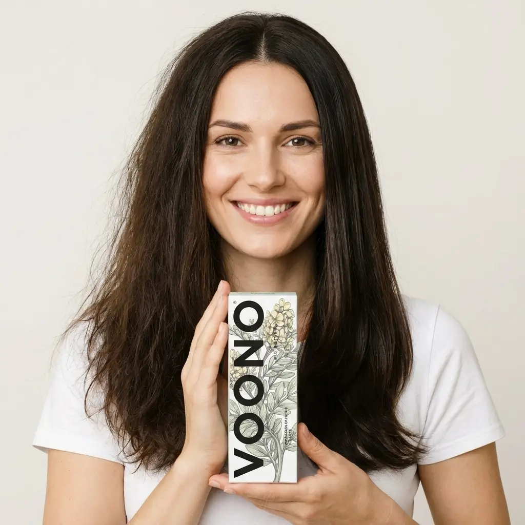 MASKA NA VLASY přírodní CASSIA OBOVATA Voono - Bezbarvá henna pro regeneraci a péči o vlasy | 100 g