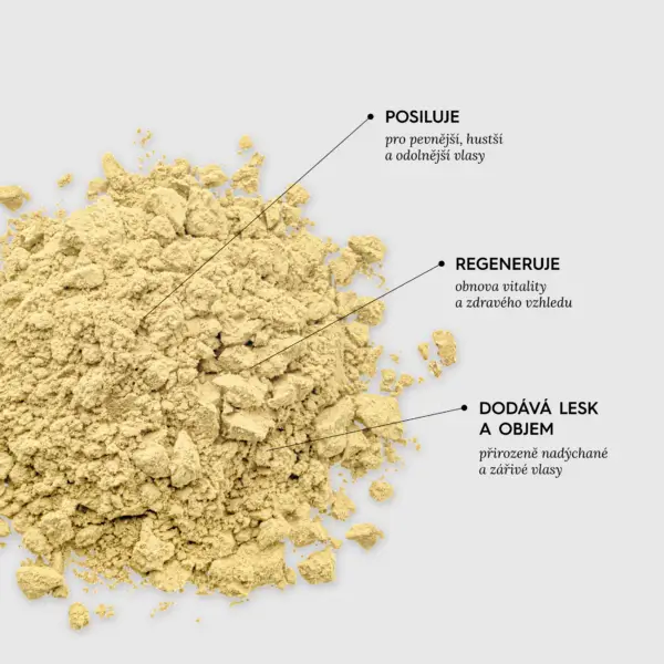 MASKA NA VLASY přírodní CASSIA OBOVATA Voono - Bezbarvá henna pro regeneraci a péči o vlasy | 100 g