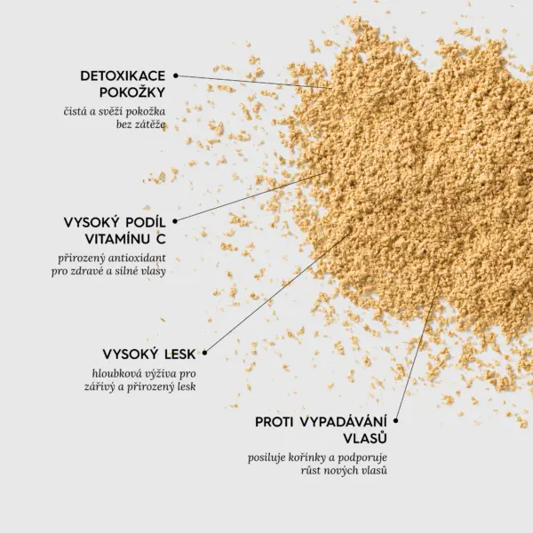 MASKA NA VLASY přírodní AMLA Voono - pro objem, lesk a přirozené ztmavení vlasů | 100 g