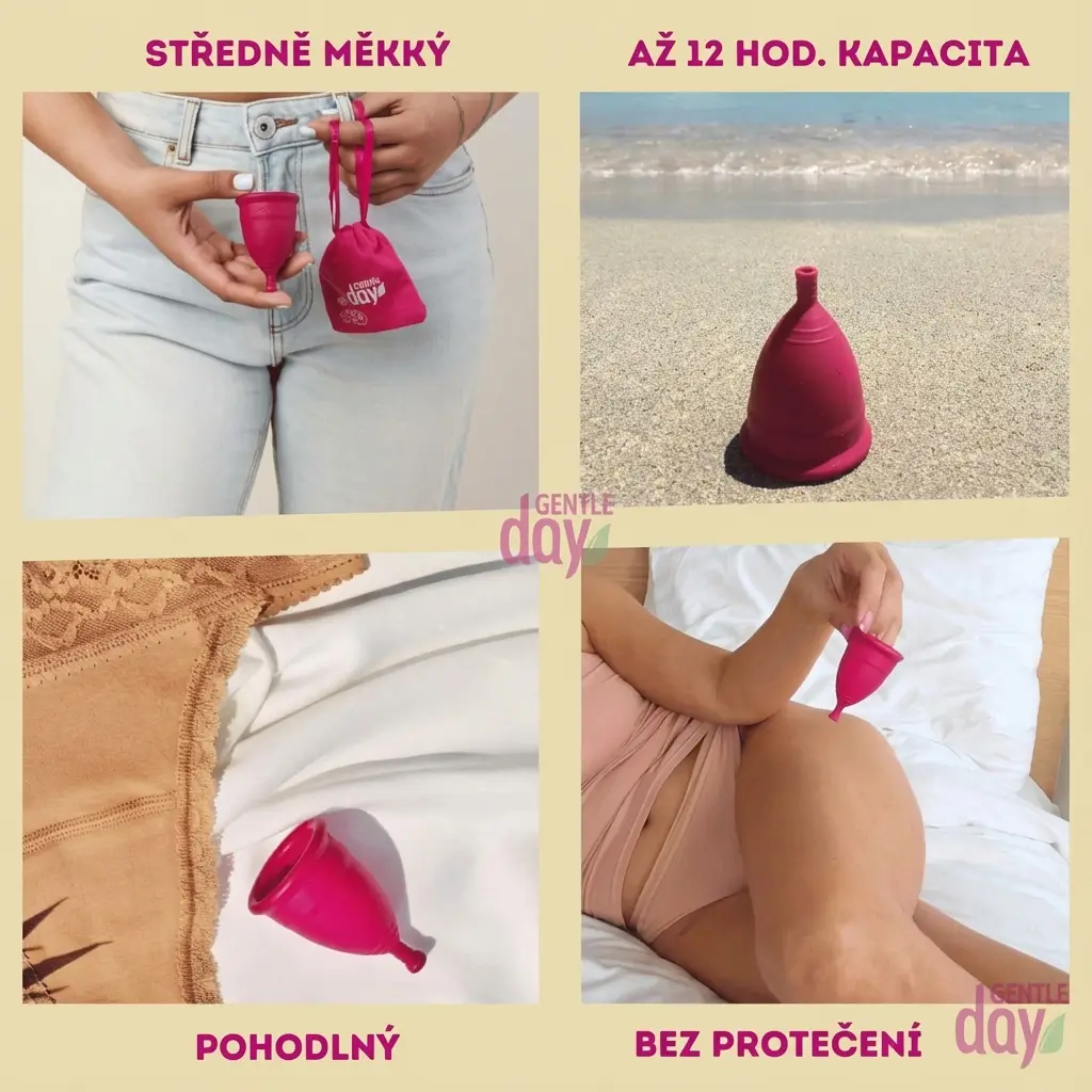 MENSTRUAČNÍ KALÍŠEK Genial Day z hypoalergenního termoplastického elastomeru lékařské kvality - LARGE (L)