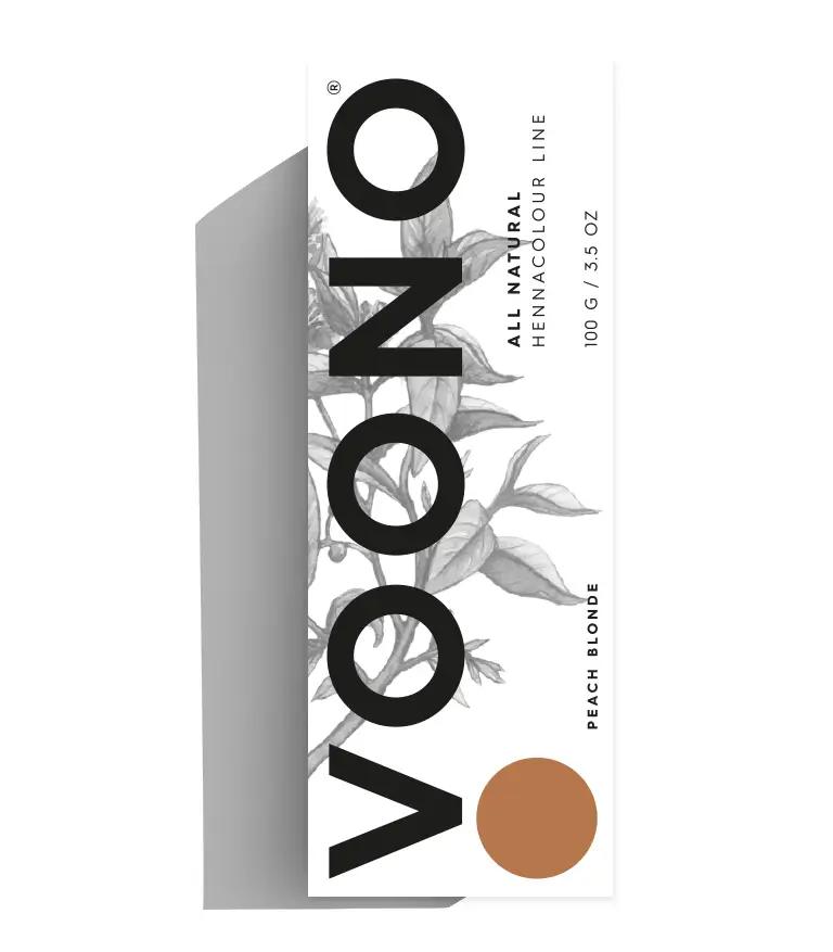 BARVA NA VLASY přírodní henna PEACH BLONDE Voono - broskvová blond | 100 g