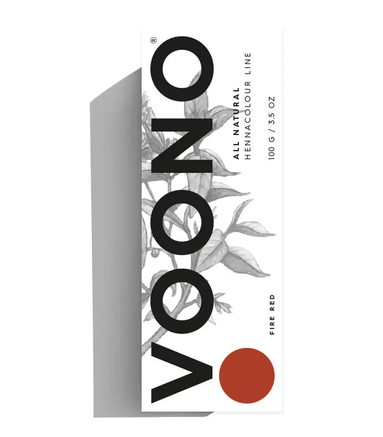 BARVA NA VLASY přírodní henna FIRE RED Voono - ohnivě červená | 100 g