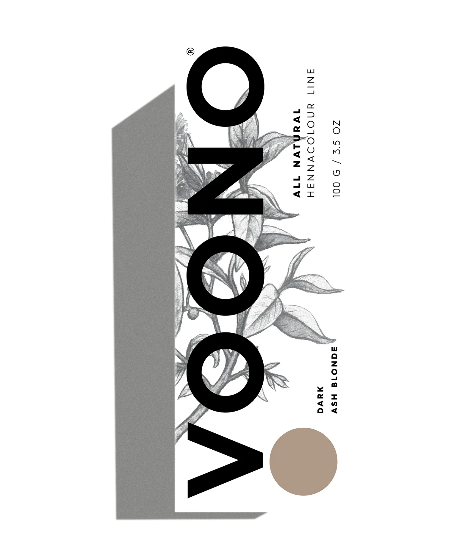 BARVA NA VLASY přírodní henna DARK ASH BLONDE  Voono - tmavá popelavá blond | 100 g