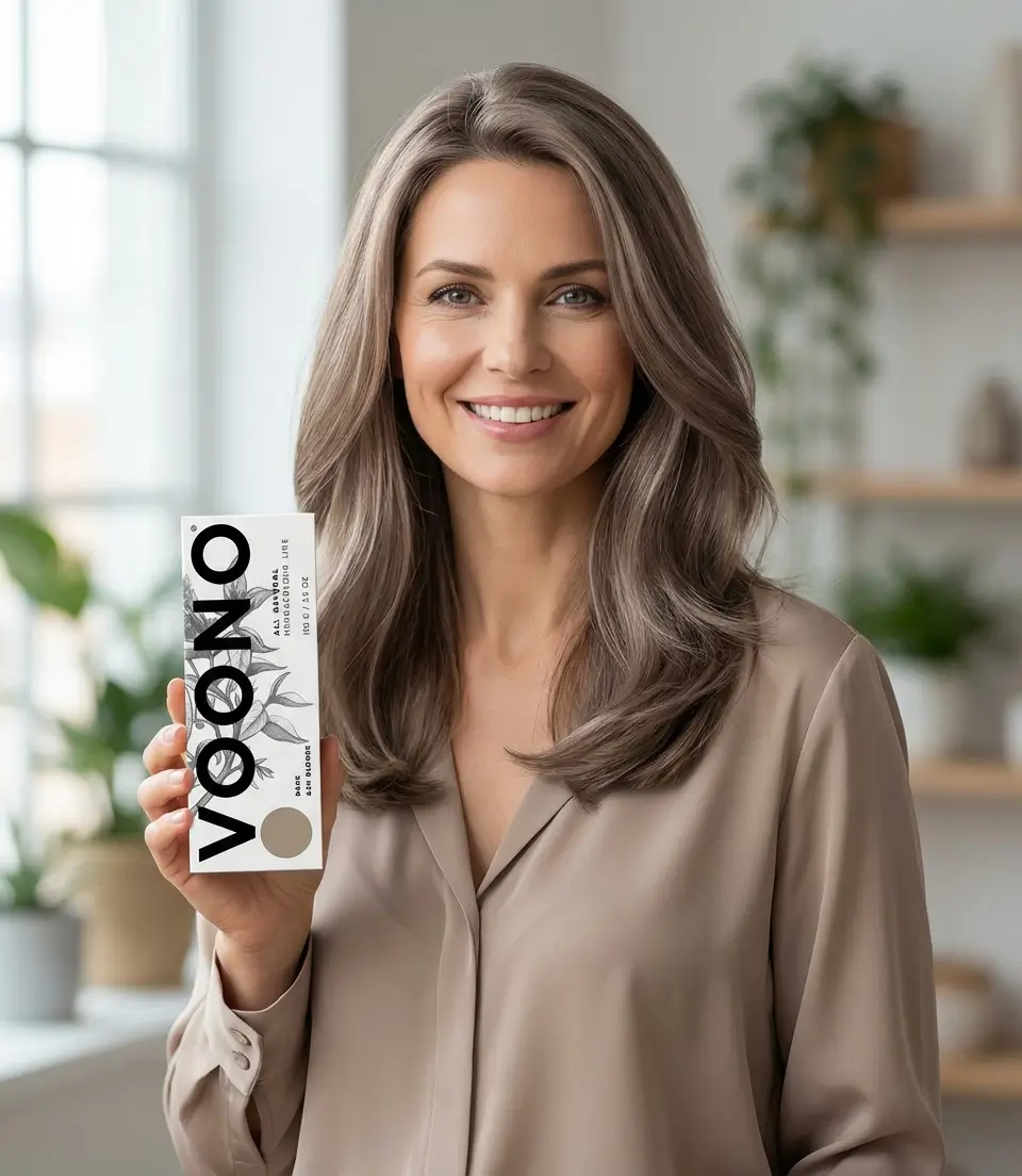 BARVA NA VLASY přírodní henna DARK ASH BLONDE  Voono - tmavá popelavá blond | 100 g