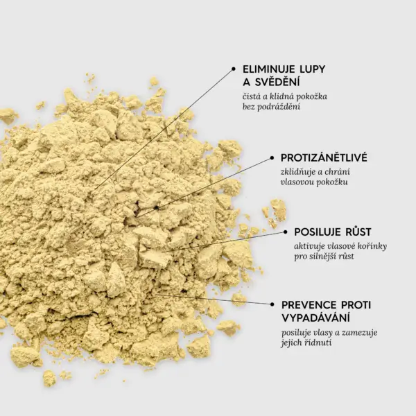 MASKA NA VLASY přírodní TRICHOLOG Voono - bylinná maska proti mastným vlasům, lupům a problematické pokožce hlavy | 100 g