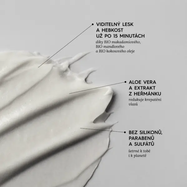MASKA NA VLASY vživující pro suché a poškozené vlasy | 15 min intenzivní regenerace | 250 ml