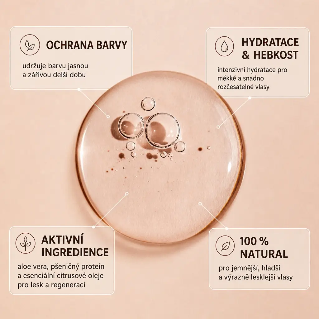 ŠAMPON pro barvené vlasy | hydratační | přírodní | 400 ml