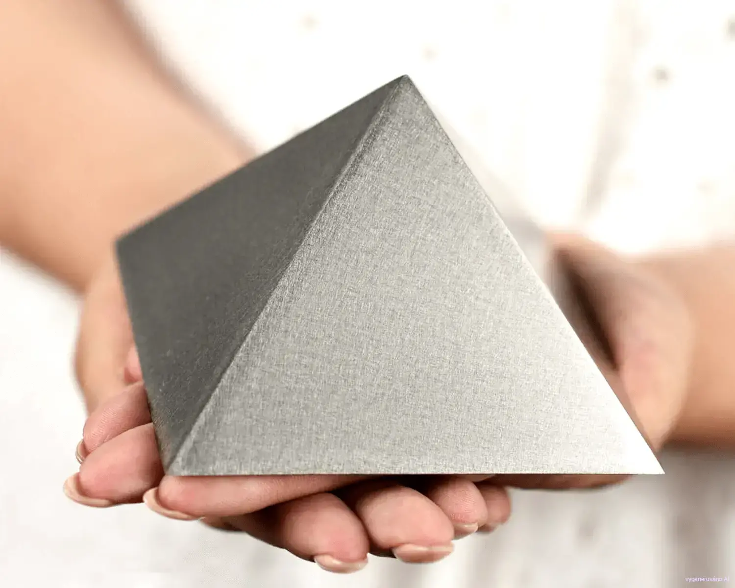 Titanová pyramida 10 x 10 cm s úhly stran 51,85°
