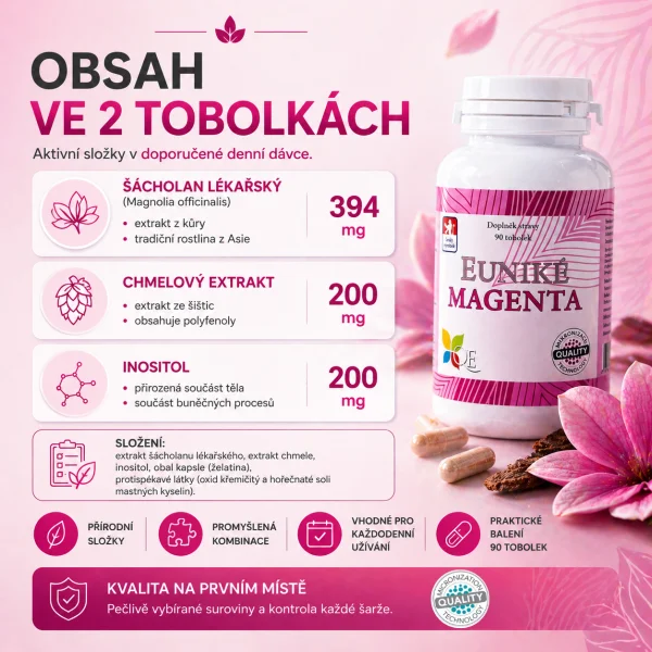 EUNIKÉ MAGENTA - přírodní antidepresivum z magnólie 90 tobolek