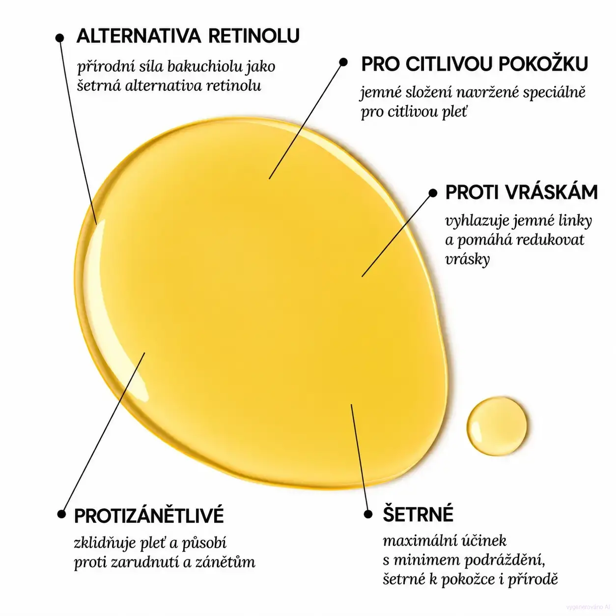 SÉRUM na VRÁSKY | přírodní alternativa RETINOLU | obsahuje bakuchiol | Voono | 30 ml