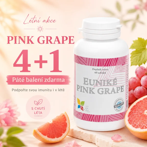 EUNIKÉ PINK GRAPE - přírodní zabiják 800 druhů virů a bakterií 5 x 60 tobolek