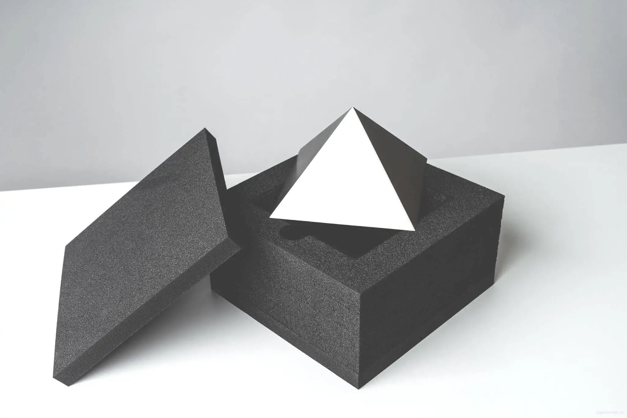 Titanová pyramida 15 x 15 cm "ZLATÁ" s úhly stran 51,85°