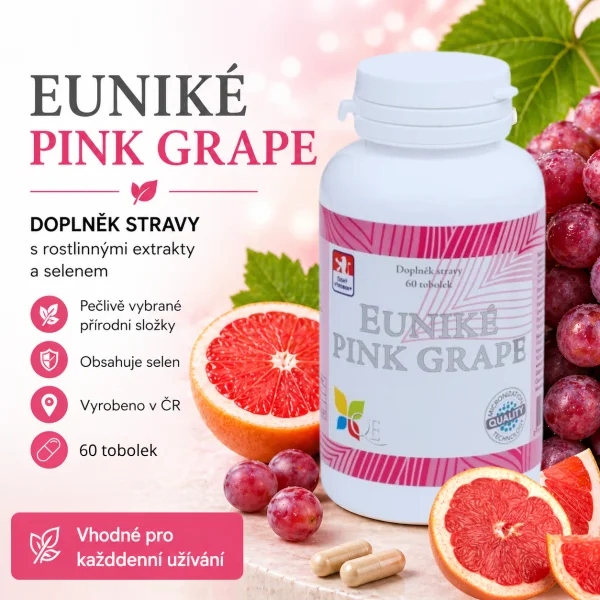 EUNIKÉ PINK GRAPE - přírodní zabiják 800 druhů virů a bakterií 5 x 60 tobolek