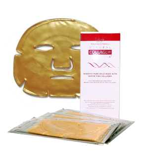 PLEŤOVÁ MASKA s živým kolagenem, zlatem, vitaminy A, B3, E - 3 ks v balení